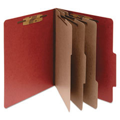 File Folders with Top Tab: Legal, Earth Red, 10/Pack
